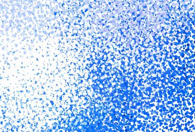 Açık pembe, benekli mavi vektör arkaplan. Soyut arka planda bulanık kabarcıklar ve renkli gradyan. Fütürist reklamlar ve kitapçıklar için şablon.