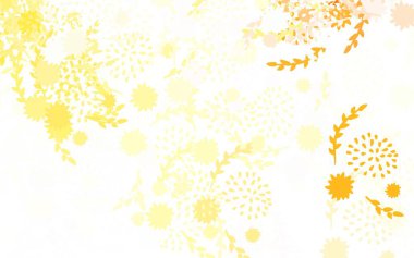 Açık Turuncu, çiçekli zarif bir şablon, güller. Çiçekli zarif, parlak bir illüstrasyon. İşiniz için yepyeni bir tasarım..