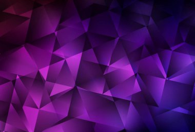 Koyu pembe vektör soyut mozaik zemin. Origami tarzında gradyan ile geometrik çizim. Pankartın için tamamen yeni bir şablon.