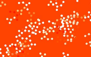 Yapay zeka verileriyle birlikte açık kırmızı vektör arkaplanı. Renkli yapay zeka yapısı, eğimli çizgiler ve noktalar. Zeka ve yenilik reklamları için şablon.