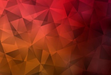 Koyu kırmızı, sarı vektör soyut mozaik fon. Çokgen biçiminde, gradyan ile renkli çizimler. İş tasarımınız için yepyeni bir tarz.