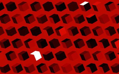 Çizgileri, dikdörtgenleri olan koyu kırmızı vektör düzeni. Dikdörtgen şekilli soyut çizimler. Reklamınız, posteriniz, afişiniz için en iyi tasarım.