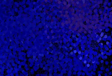 Noktalı koyu mavi vektör arkaplanı. Renkli su damlaları olan modern soyut çizimler. Reklamlar, broşürler için desen.