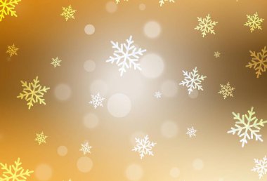 Açık Turuncu vektör dokusu doğum günü tarzında. Gradyan Noel elementleri içeren bir Akıllı Çizim. Reklamlar, posterler, kitap afişleri için desen.