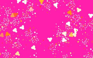 Açık kırmızı, kaotik şekilli sarı vektör şablonu. Modern tarzda değişen renkli kaotik formlar. Duvar kağıtları için zarif tasarım.