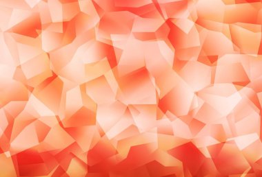 Açık kırmızı vektör üçgen arkaplan parlıyor. Çokgen tarzda tamamen yeni bir renk çizimi. Marka kitabınız için yeni şablon.