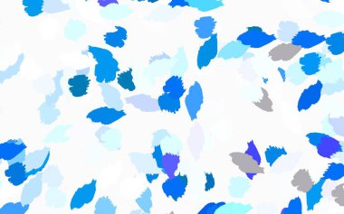 Açık mavi, soyut şekilli sarı vektör arkaplan. Soyut tarzda rengarenk gradyan şekilleri olan bir resim. Duvar kağıtları için zarif tasarım.