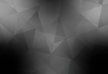 Açık gri vektör çokgen arka plan. Gradyanı olan zarif parlak çokgen çizimi. İşiniz için en iyi üçgen tasarım.