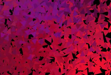 Koyu mor, çokgen şekilli pembe vektör deseni. Doğa tarzında üçgenleri olan güzel bir çizim. İniş sayfası için modern şablon.