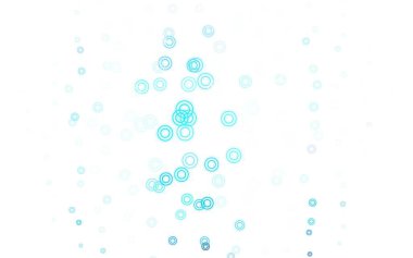 Dairesel açık yeşil vektör şablonu. Bulanık yağmur damlaları olan soyut bir çizim. Güzel web siteleri için desen.