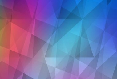 Hafif çoklu renk vektörü düşük polifon. Zarif üçgenleri olan soyut çizimler. Bir markanın arkaplanı için desen.