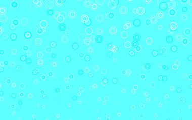 Daireli açık mavi vektör şablonu. Doğa tarzında renkli baloncuklu soyut illüstrasyon. Güzel web siteleri için desen.