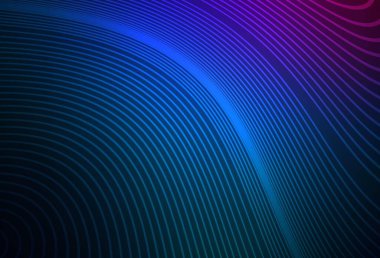 Koyu pembe, mavi vektör arkaplan ve ince çizgiler. Soyut tarzda gradyan çizgilerle akıllı illüstrasyon. Broşürler, broşürler için doku.