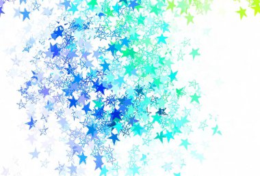 Gökyüzü yıldızlı ışık çokrenkli vektör şablonu. Yıldızlı parlak renkli illüstrasyon. İş ilanınız için akıllı tasarım.