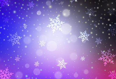 Koyu pembe, mavi vektör dokusu doğum günü tarzında. Renkli Noel şeyleri ile soyut gradyan çizimi. Bir üniversite posteri için en iyi tasarım, afiş.