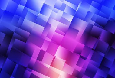 Açık mavi, eşkenar dörtgenli kırmızı vektör şablonu. Dikdörtgen şekilli soyut çizimler. İş ilanları, broşürler, broşürler için desen