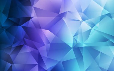 Koyu pembe, mavi vektör soyut mozaik fon. Gradyanı olan zarif parlak çokgen çizimi. Dizaynınız için üçgen desen.