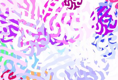 Memphis şekilli Light Multicolor vektör arkaplanı. Soyut tarzda rengarenk gradyan şekilleri olan bir resim. İşiniz için en iyi akıllı tasarım.