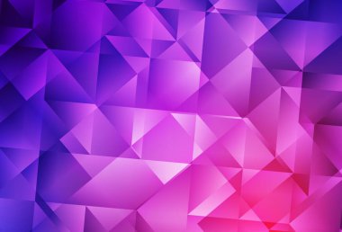 Açık Mor, Pembe vektör çokgen çizimi. Origami tarzında gradyan ile geometrik çizim. İş tasarımınız için yepyeni bir tarz.