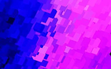 Koyu mor, kare şeklinde pembe vektör deseni. Dikdörtgenleri ve kareleri olan güzel bir çizim. İniş sayfası için modern şablon.