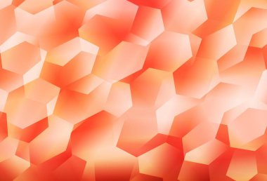 Altıgen şeklinde açık kırmızı vektör şablonu. Renkli altıgenli bir resim seti. İş ilanınız için tasarım.