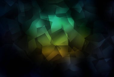 Koyu mavi, yeşil vektör çokgen şablonu. Çokgen soyut çizim ve gradyan. Bir markanın arkaplanı için desen.