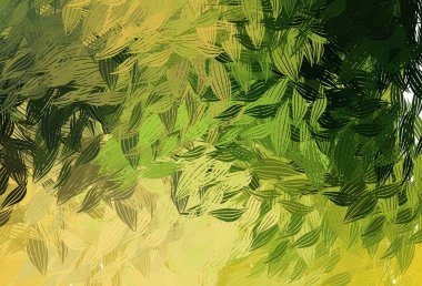 Açık yeşil, Memphis şekilli sarı vektör arkaplan. Soyut gradyan şekilli basit renkli çizimler. Duvar kağıtları için zarif tasarım.