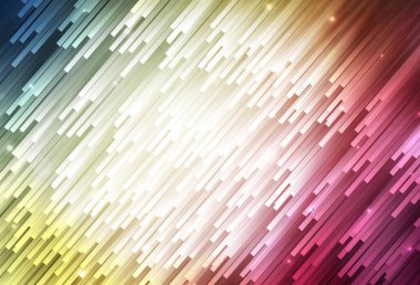 Açık yeşil, keskin çizgileri olan kırmızı vektör deseni. Renkli çubuklarla, soyut çizimler. Reklamlar, posterler, afişler için desen.