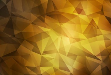 Koyu turuncu vektör üçgen arkaplan. Üçgenli modern soyut çizim. Pankartın için tamamen yeni bir şablon.