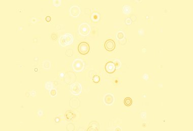 Dairesel şekilli hafif turuncu vektör düzeni. Bulanık dekoratif tasarım baloncuklu soyut tarzda. Marka kitabınız için yeni şablon.