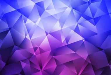 Açık mavi, kırmızı vektör düşük poli düzeni. Origami tarzında gradyan ile geometrik çizim. İşiniz için yepyeni bir tasarım..