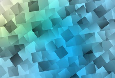 Açık mavi, dikdörtgenli yeşil vektör arkaplan. Dikdörtgen şekilli soyut çizimler. Şablon bir arkaplan olarak kullanılabilir.