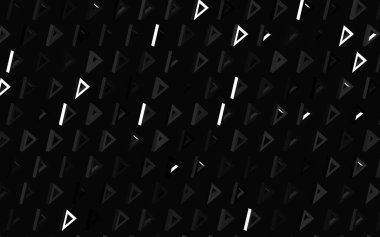 Koyu gri vektör düzeni çizgiler, üçgenler. Soyut üçgenli dekoratif tasarım. Broşürler, broşürler için desen