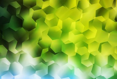 Açık yeşil, sarı vektör üçgen mozaik doku. Yarım ton şeklinde, üçgenli yaratıcı illüstrasyon. Dizaynınız için üçgen desen.