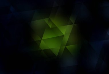 Koyu yeşil vektör mozaik arka plan. Üçgenli modern soyut çizim. Pankartın için tamamen yeni bir şablon.