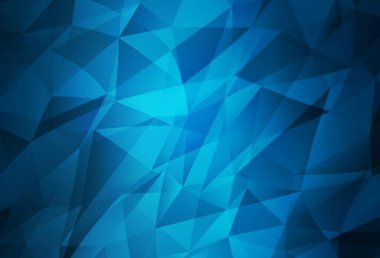 Koyu mavi vektör çokgen çizimi. Çokgen şekilli bir örnek. Broşürünüz için yepyeni bir tasarım..