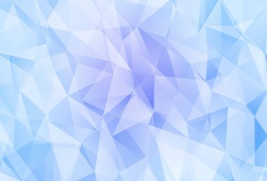 Açık pembe, mavi vektör düşük polimerli doku. Üçgenli parlak renkli çizimler. Broşürünüz için yepyeni bir tasarım..