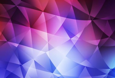 Açık mavi, kırmızı vektör çokgen desen. Yarım ton şeklinde, üçgenli yaratıcı illüstrasyon. Web siteniz için çokgen tasarım.