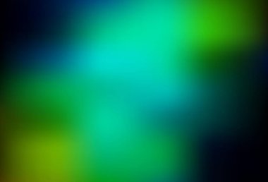 Koyu mavi, sarı vektör parlak şablonu bulanıklaştırdı. Soyut ve gradyan renkte renkli çizimler. Tasarımlar için arka plan.