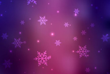 Bayram tarzında koyu mor vektör arkaplan. Noel sembolleri ve tabelaları ile renkli çizimler. Üniversitenin tanıtımı için akıllı tasarım.