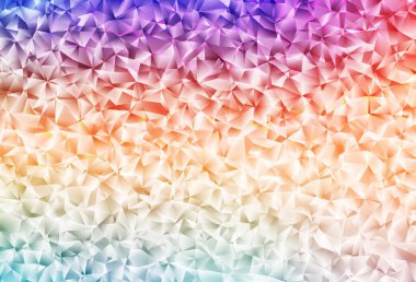 Işık çok renkli vektör eğimli üçgen şablonu. Çokgen biçiminde, gradyan ile renkli çizimler. Broşürünüz için yepyeni bir tasarım..