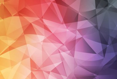 Açık pembe, sarı vektör düşük polyester arka plan. Üçgenli modern soyut çizim. Web siteniz için çokgen tasarım.