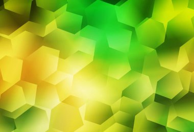 Açık yeşil, altıgenli sarı vektör arkaplan. Altıgenli soyut bir tasarım. Marka kitabınız için yeni şablon.