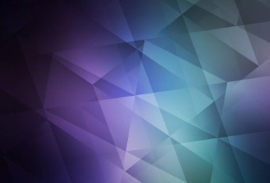 Koyu pembe, mavi vektör üçgen çizim. Yarım ton şeklinde, üçgenli yaratıcı illüstrasyon. Web siteniz için çokgen tasarım.