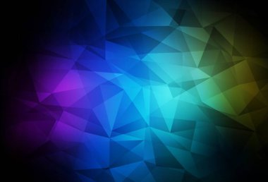 Koyu renkli vektör çokgen desen. Origami tarzında gradyan ile geometrik çizim. İşiniz için en iyi üçgen tasarım.