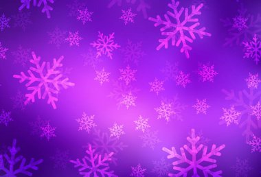 Açık Mor, yeni yıl tarzında pembe vektör düzeni. Noel özellikleriyle basit bir gradyan çizimi. Kitapçıklar, eğitim broşürleri.