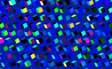 Koyu mavi, dikdörtgenli yeşil vektör arkaplan. Dikdörtgen şekilli soyut çizimler. Web siteleri için şablon kullanılabilir.