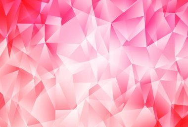 Açık pembe, sarı vektör üçgen mozaik zemin. Çokgen şekilli bir örnek. İş tasarımınız için yepyeni bir tarz.