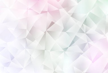 Açık Pembe, sarı vektör çokgen arka plan. Üçgenli modern soyut çizim. Bir markanın arkaplanı için desen.