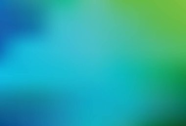 Açık mavi, yeşil vektör renkli bulanık arkaplan. Renkli soyut çizimler ve gradyan. İş tasarımınız için yeni biçim.